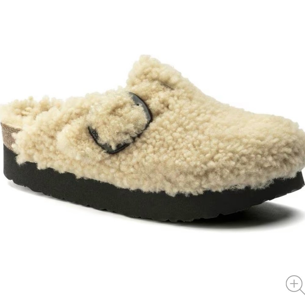 New size 36 5L Birkenstock Papillio Boston Big Buckle Sherling Flex Platform